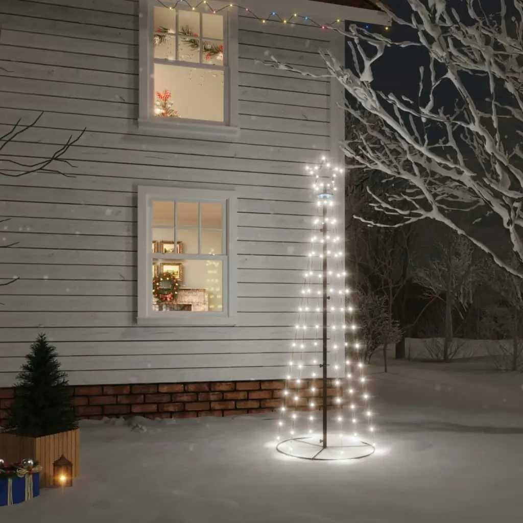 Christmas Cone Tree Cold White 108 LEDs 70x180 cm 343487