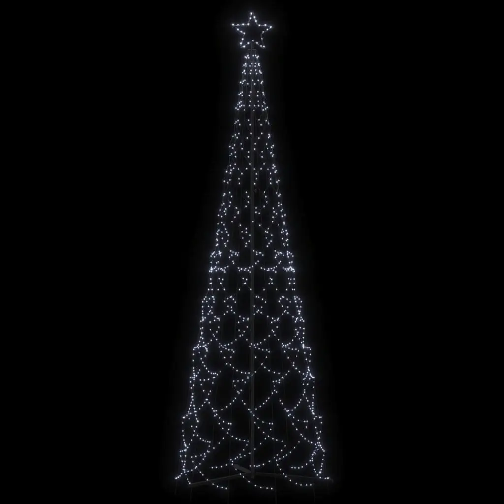 Christmas Cone Tree Cold White 500 LEDs 100x300 cm 343708