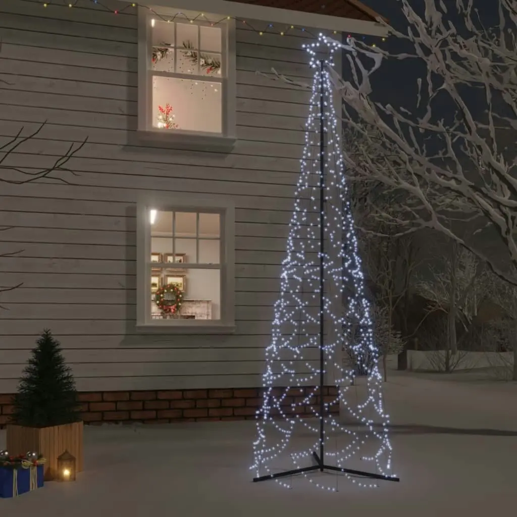 Christmas Cone Tree Cold White 500 LEDs 100x300 cm 343708