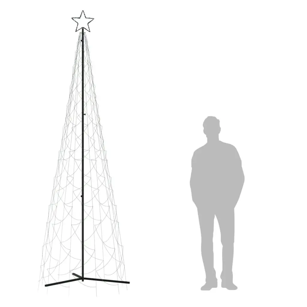 Christmas Cone Tree Cold White 500 LEDs 100x300 cm 343708