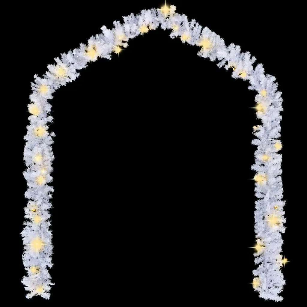 Christmas Garland with LED Lights 20 m White 284313