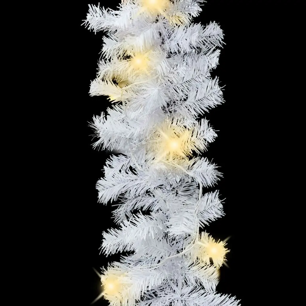 Christmas Garland with LED Lights 20 m White 284313