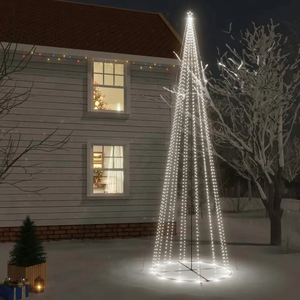 Christmas Cone Tree Cold White 3000 LEDs 230x800 cm 343705