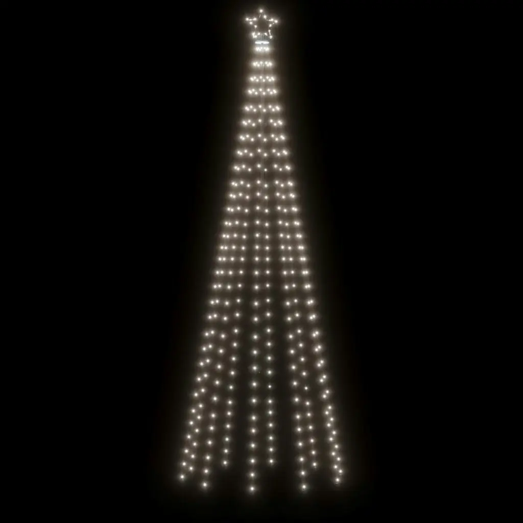 Christmas Cone Tree Cold White 310 LEDs 100x300 cm 343491