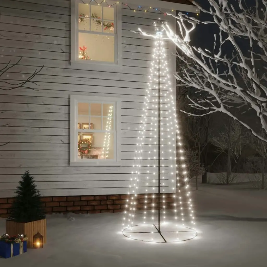 Christmas Cone Tree Cold White 310 LEDs 100x300 cm 343491