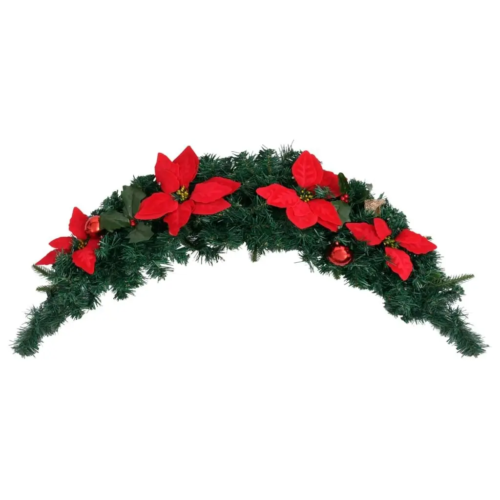 Christmas Arch with LED Lights Green 90 cm PVC 321521