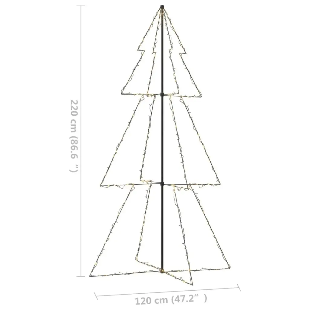 Christmas Cone Tree 300 LEDs Indoor and Outdoor 120x220 cm 328586