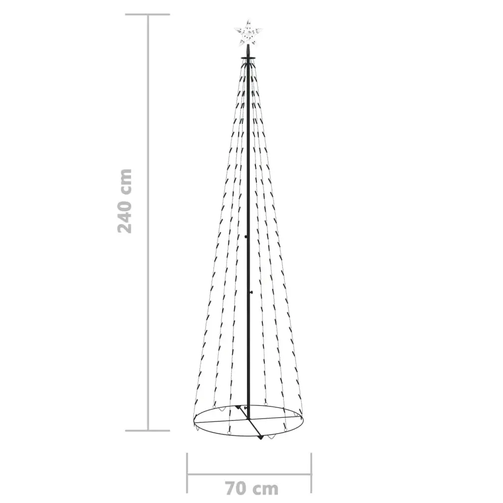 Christmas Cone Tree Blue 136 LEDs Decoration 70x240 cm 328711