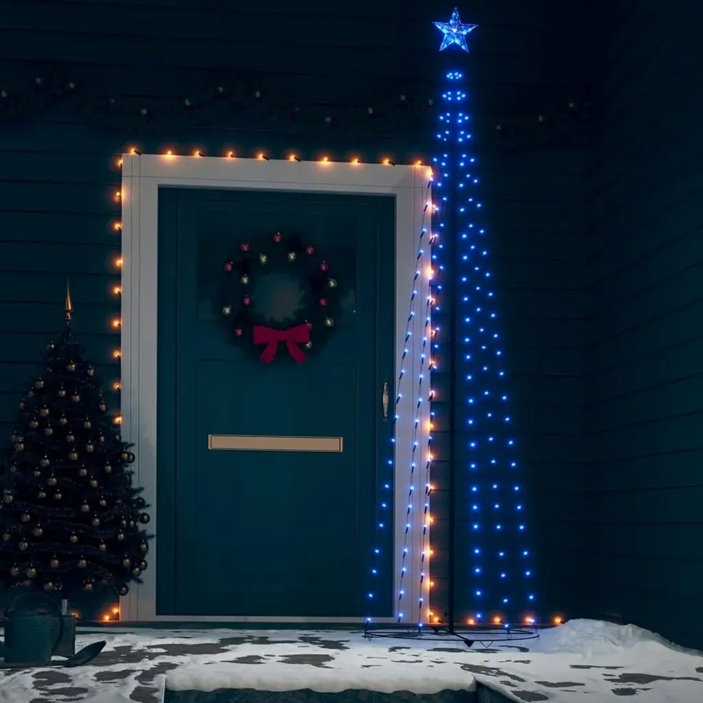 Christmas Cone Tree Blue 136 LEDs Decoration 70x240 cm 328711