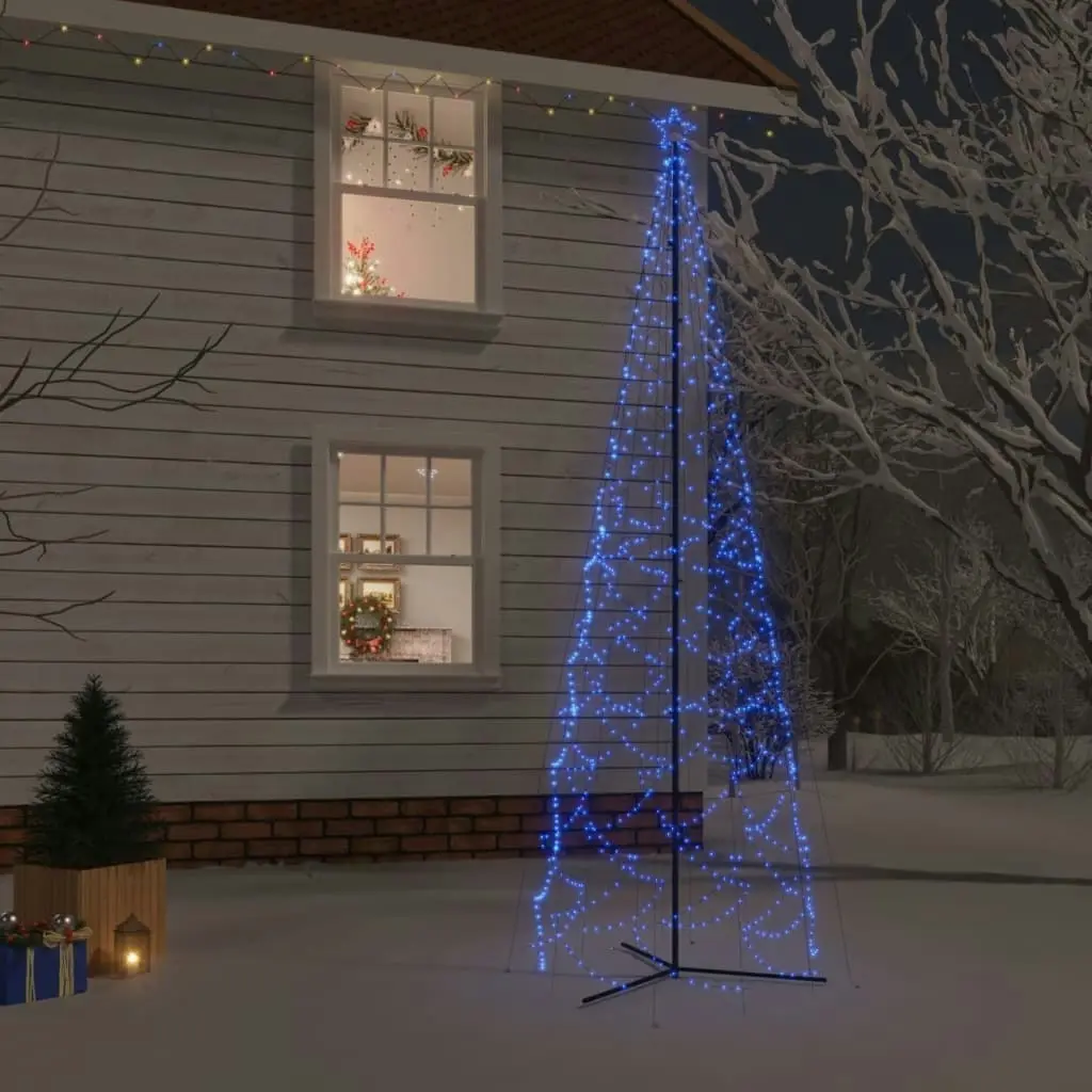 Christmas Cone Tree Blue 1400 LEDs 160x500 cm 343713