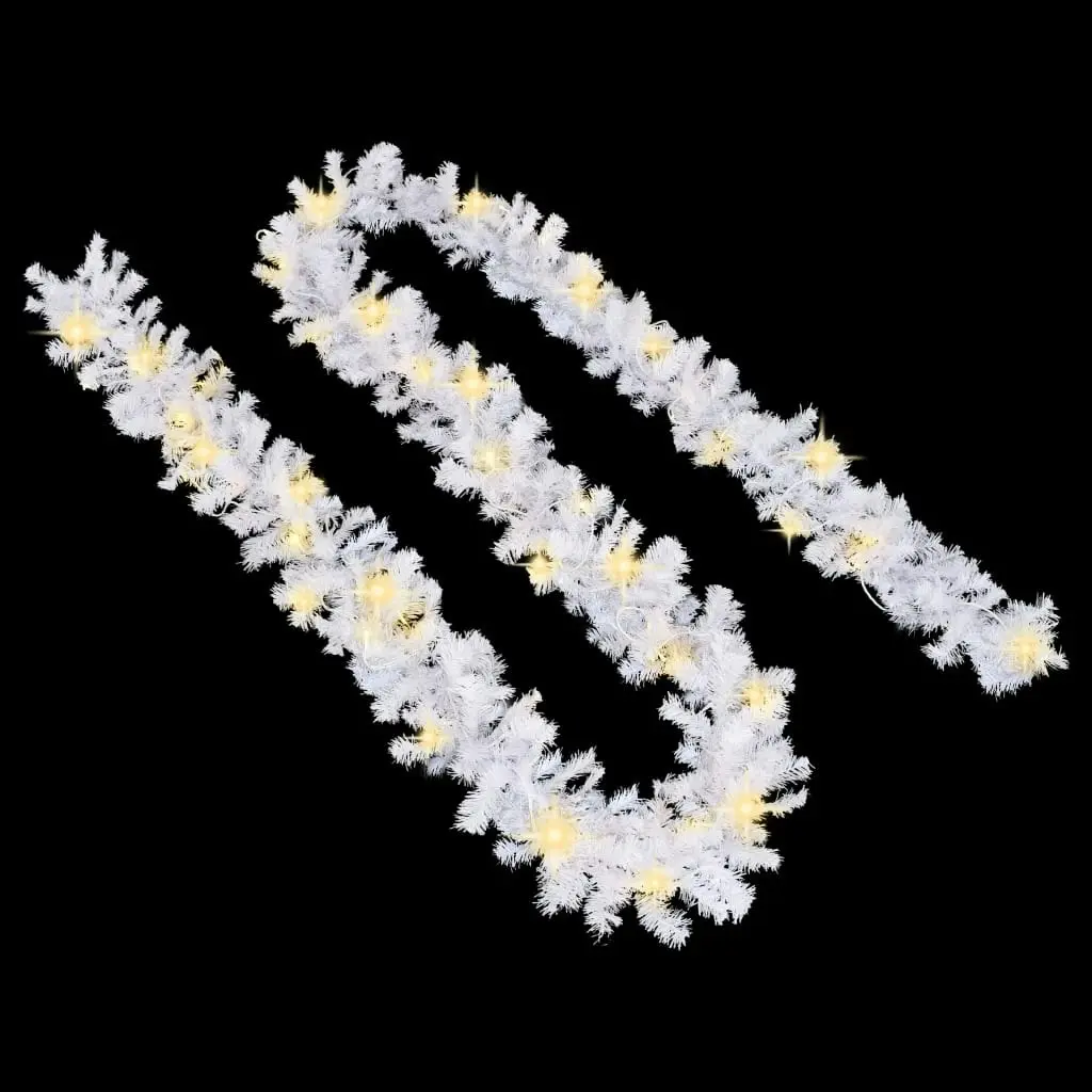 Christmas Garland with LED Lights 5 m White 284311