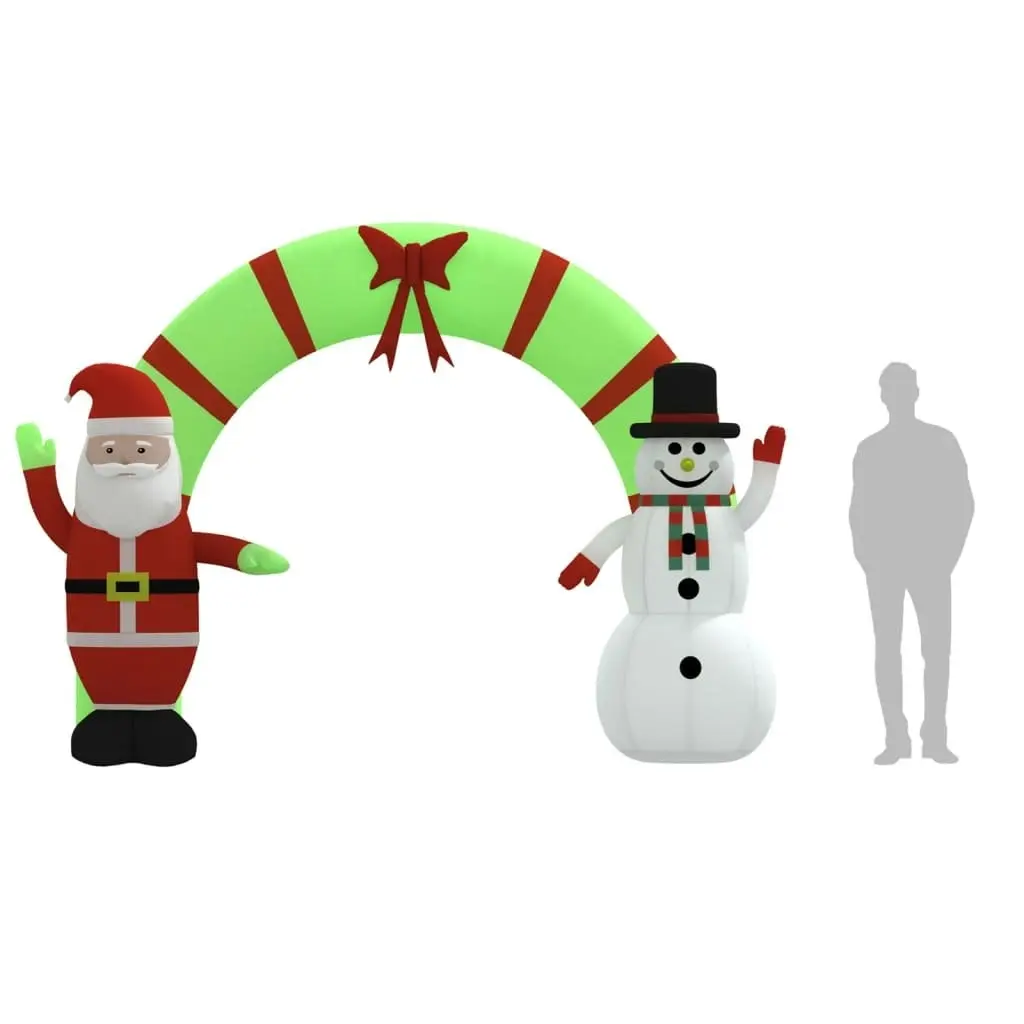 Christmas Inflatable Santa & Snowman Arch Gate LED 270 cm 345314