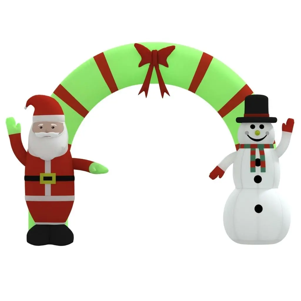 Christmas Inflatable Santa & Snowman Arch Gate LED 270 cm 345314