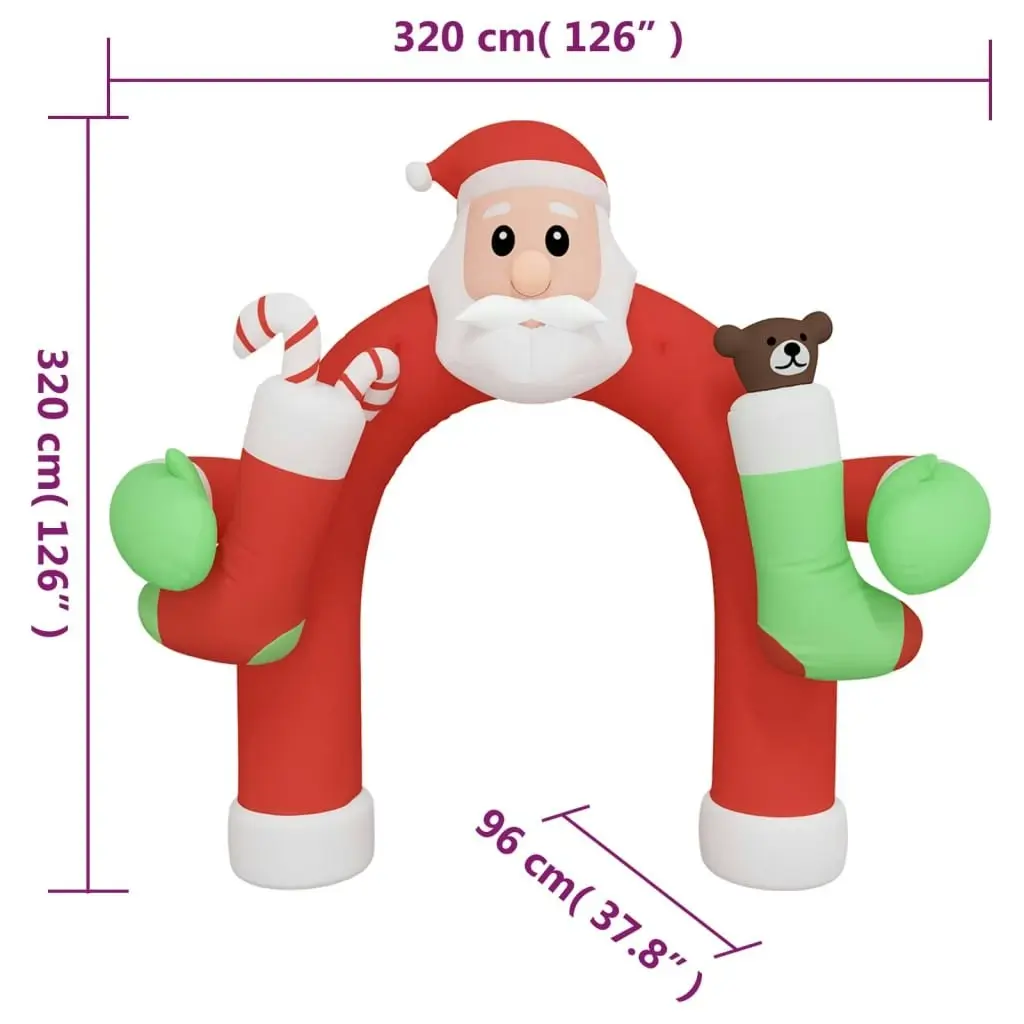 Christmas Inflatable Arch Gate LED 320 cm 345326