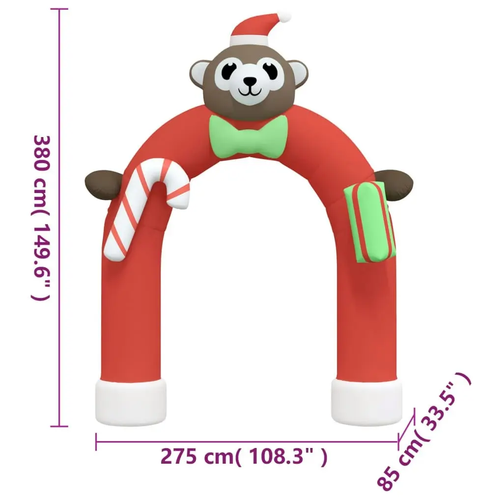 Christmas Inflatable Arch Gate LED 380 cm 345323