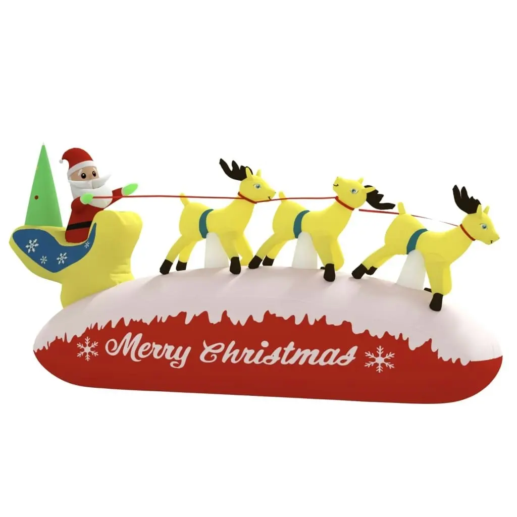 Christmas Inflatable Santa and Reindeer Decoration LED 145 cm 345329