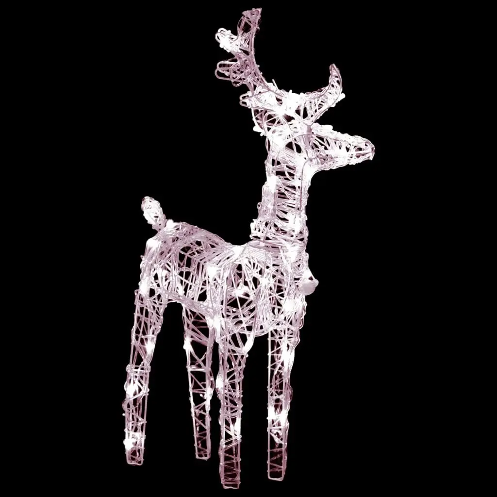 Christmas Reindeers 2 pcs Warm White 80 LEDs Acrylic 342678