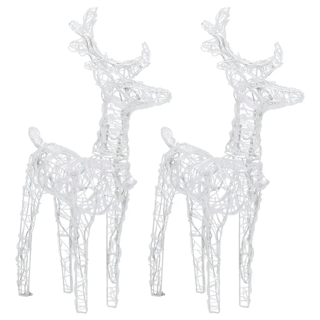 Christmas Reindeers 2 pcs Warm White 80 LEDs Acrylic 342678