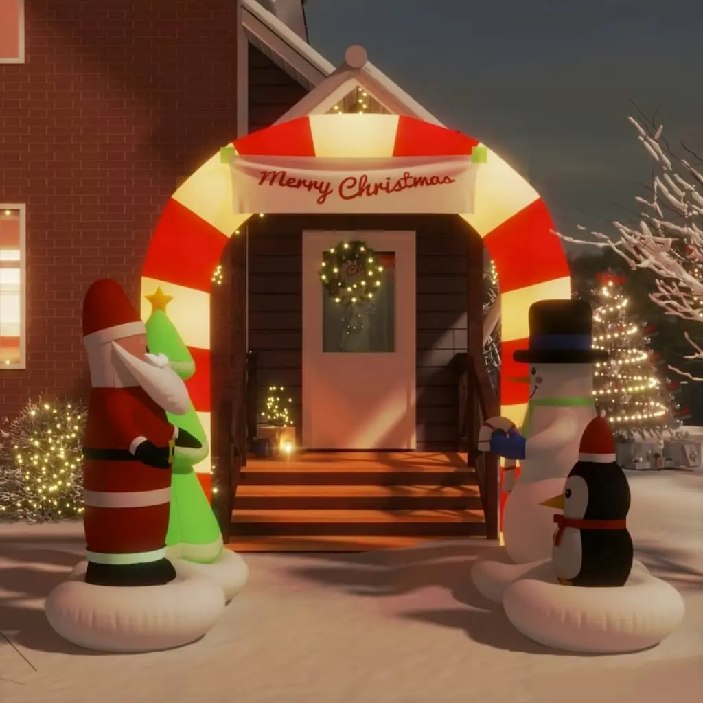 Christmas Inflatable Santa & Snowman Arch Gate LED 260 cm 345317