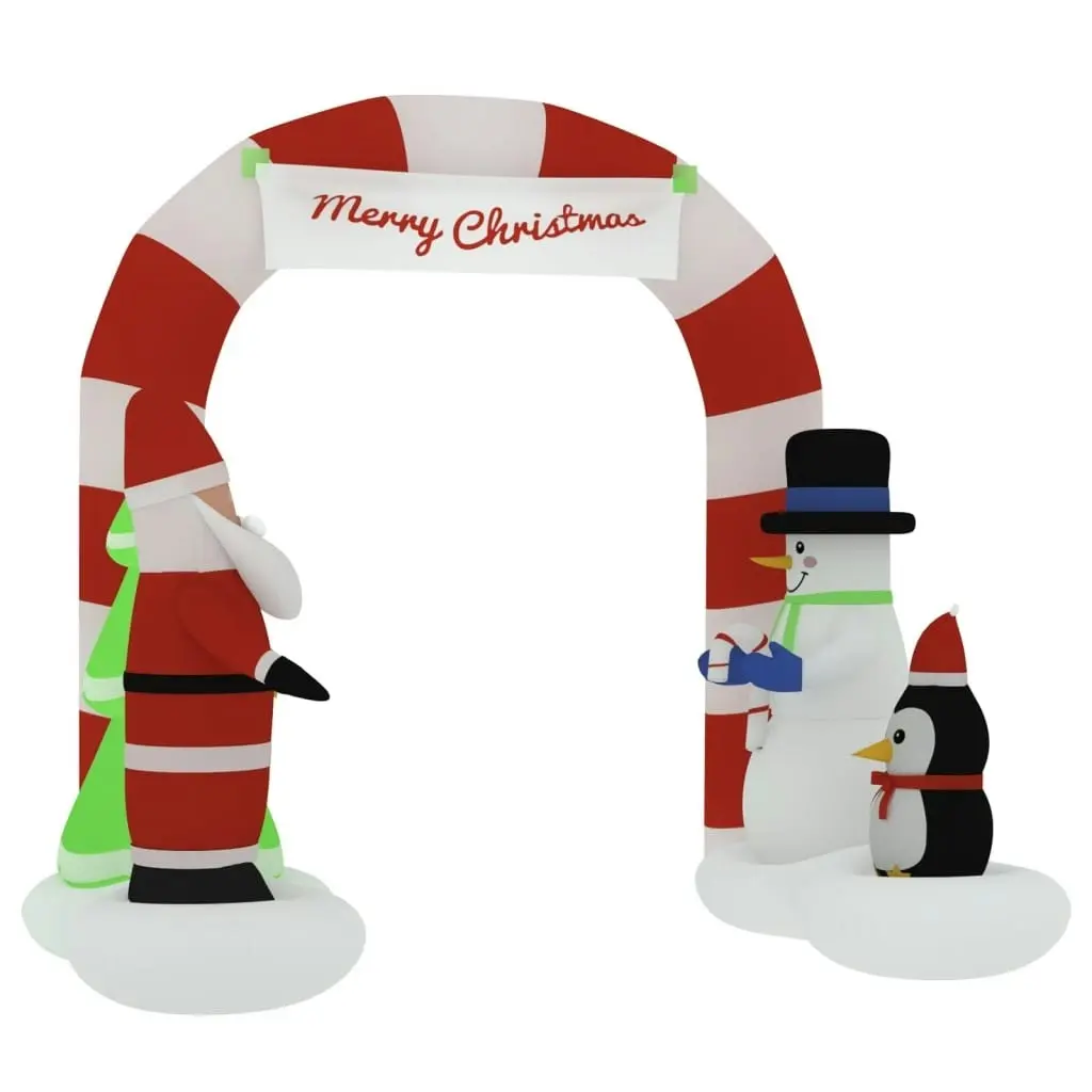 Christmas Inflatable Santa & Snowman Arch Gate LED 260 cm 345317