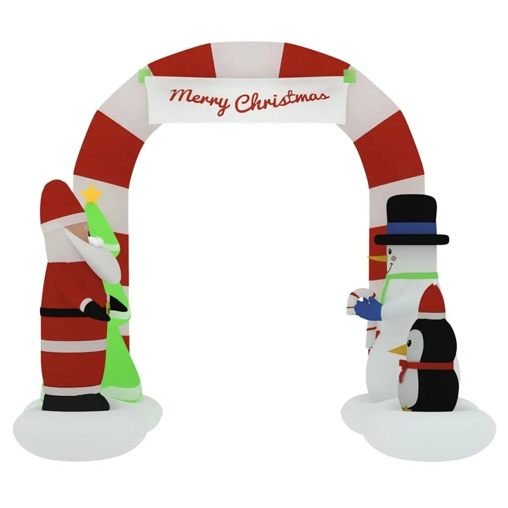 Christmas Inflatable Santa & Snowman Arch Gate LED 260 cm 345317