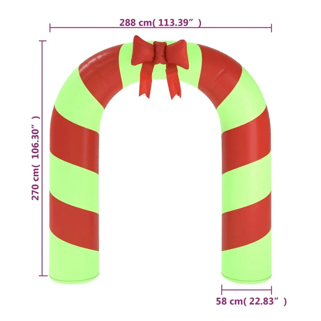 Christmas Inflatable Arch Gate LED 270 cm 345320