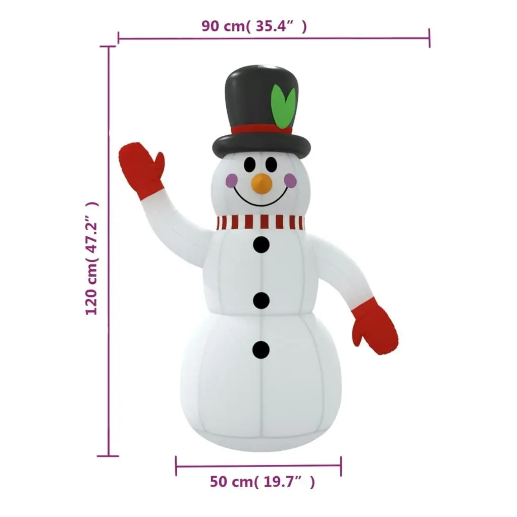 Christmas Inflatable Snowman with LEDs 120 cm 345365