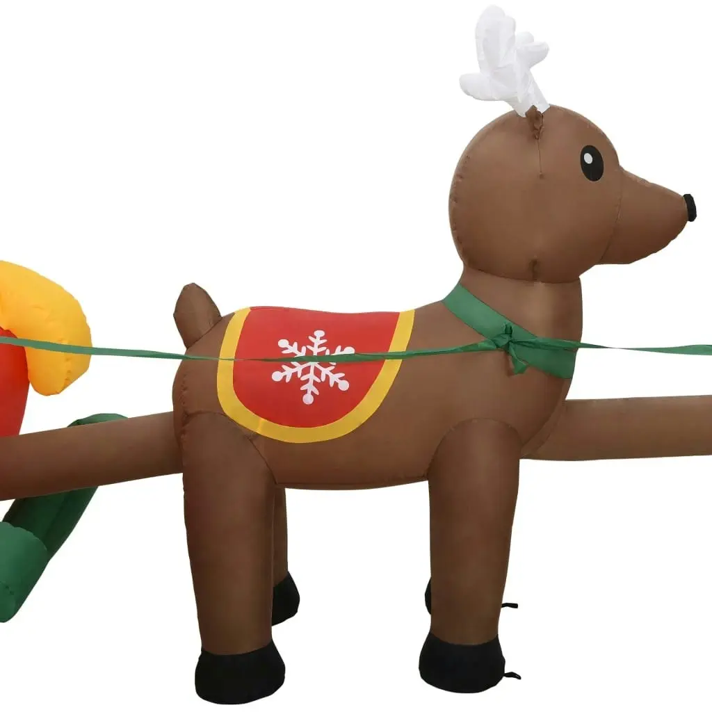 Christmas Inflatable Santa and Reindeer Decoration LED 490 cm 288849