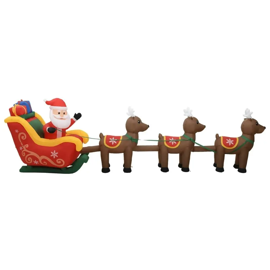 Christmas Inflatable Santa and Reindeer Decoration LED 490 cm 288849