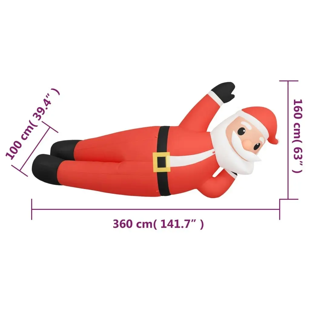 Christmas Inflatable Lying Santa LED 160 cm 345302