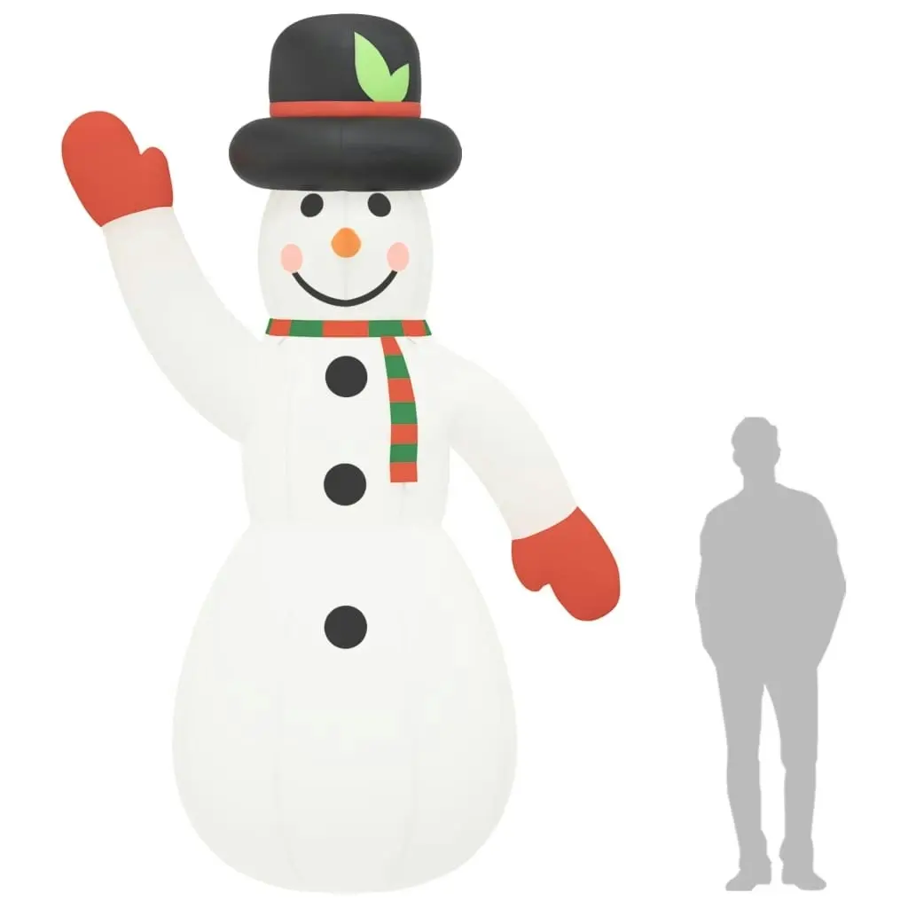 Christmas Inflatable Snowman with LEDs 370 cm 345278