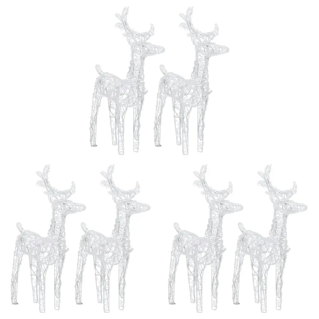 Christmas Reindeers 6 pcs Warm White 240 LEDs Acrylic 3154253