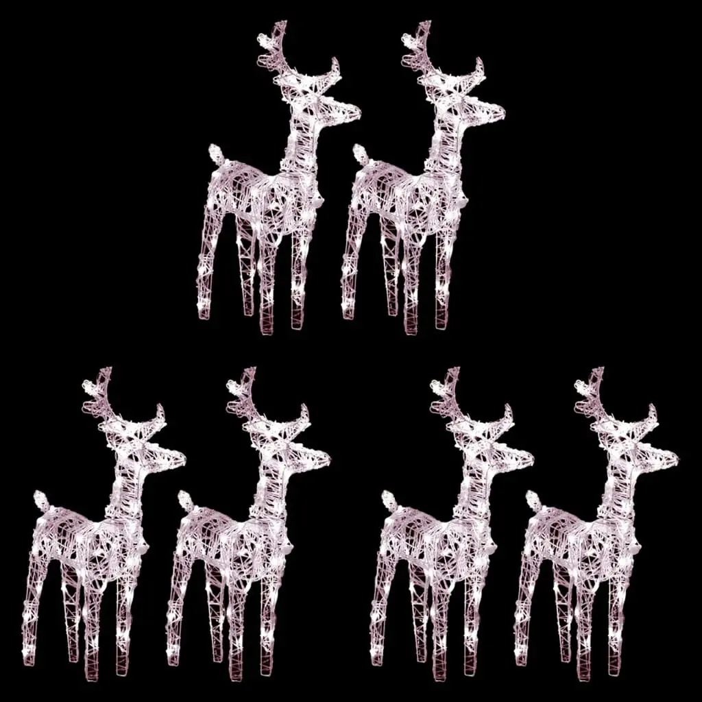 Christmas Reindeers 6 pcs Warm White 240 LEDs Acrylic 3154253