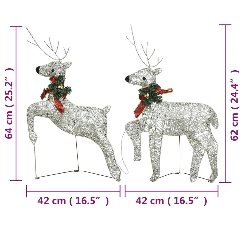 Christmas Reindeers 4 pcs Gold 80 LEDs 3154264