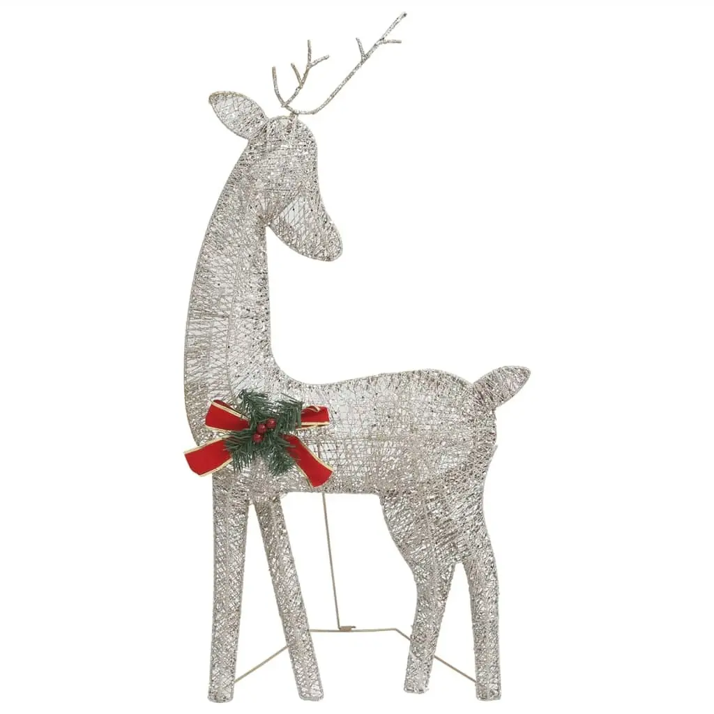 Christmas Reindeer Family 270x7x90 cm Gold Warm White Mesh 328503