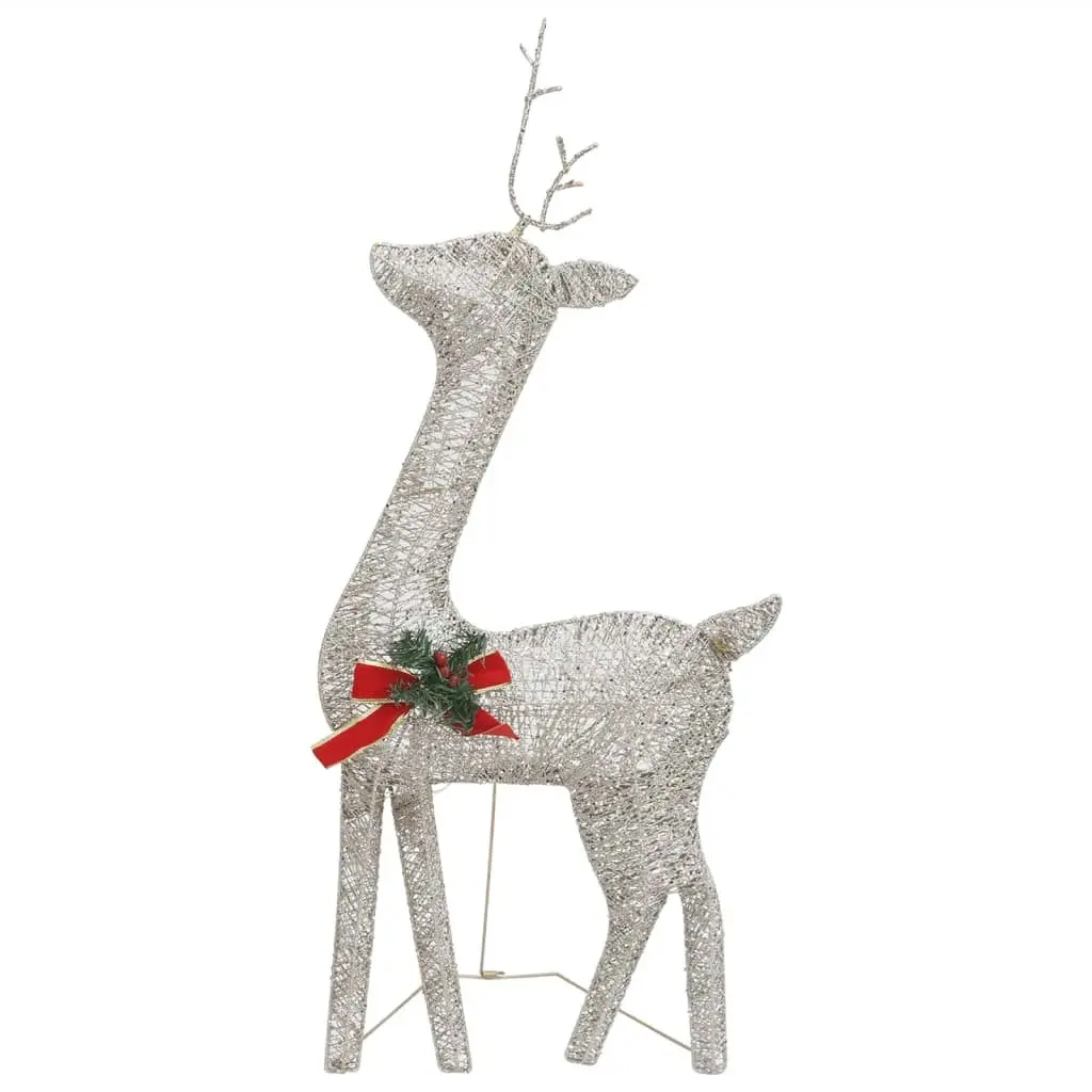 Christmas Reindeer Family 270x7x90 cm Gold Warm White Mesh 328503