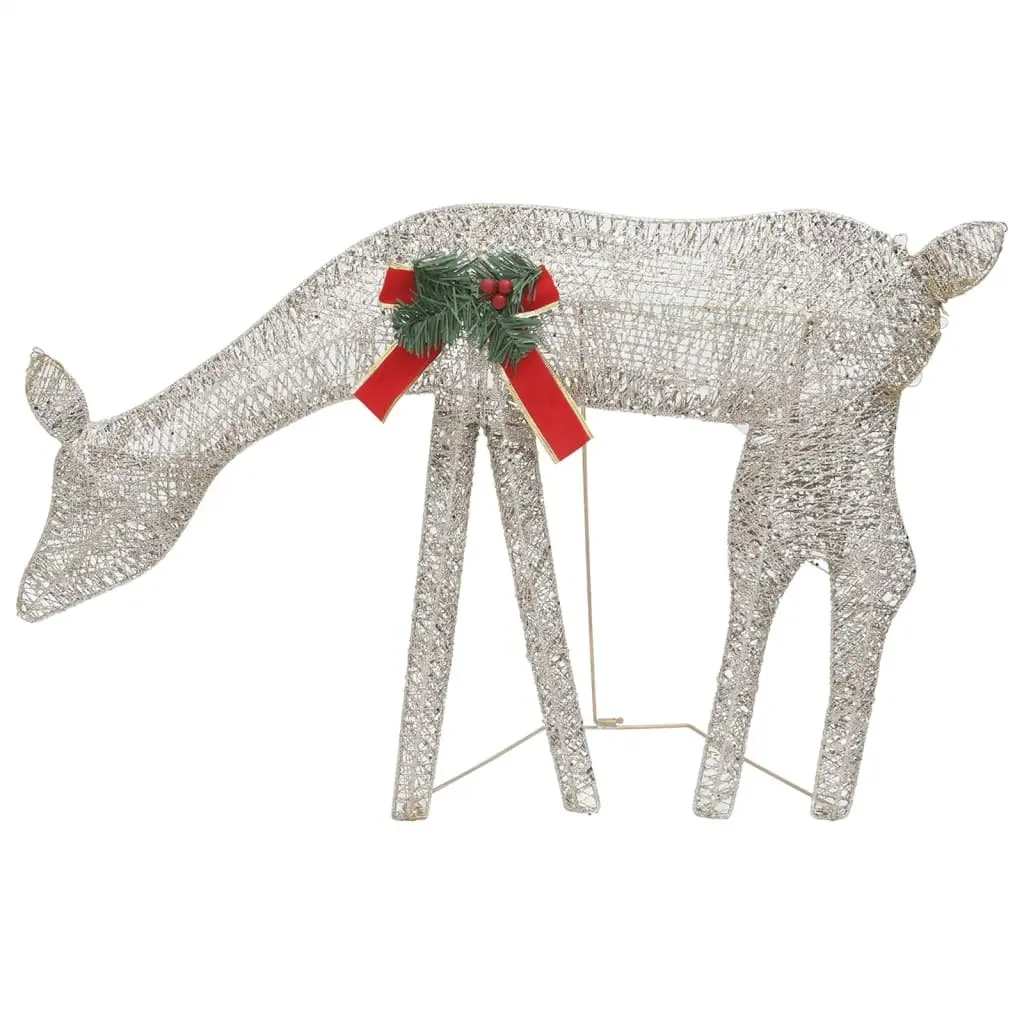 Christmas Reindeer Family 270x7x90 cm Gold Warm White Mesh 328503