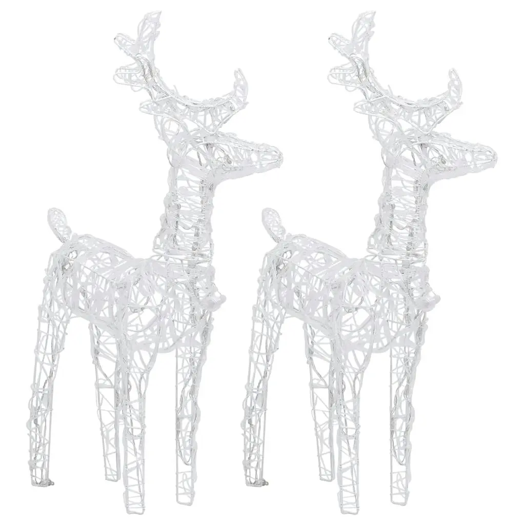 Christmas Reindeers 2 pcs Blue 80 LEDs Acrylic 342680