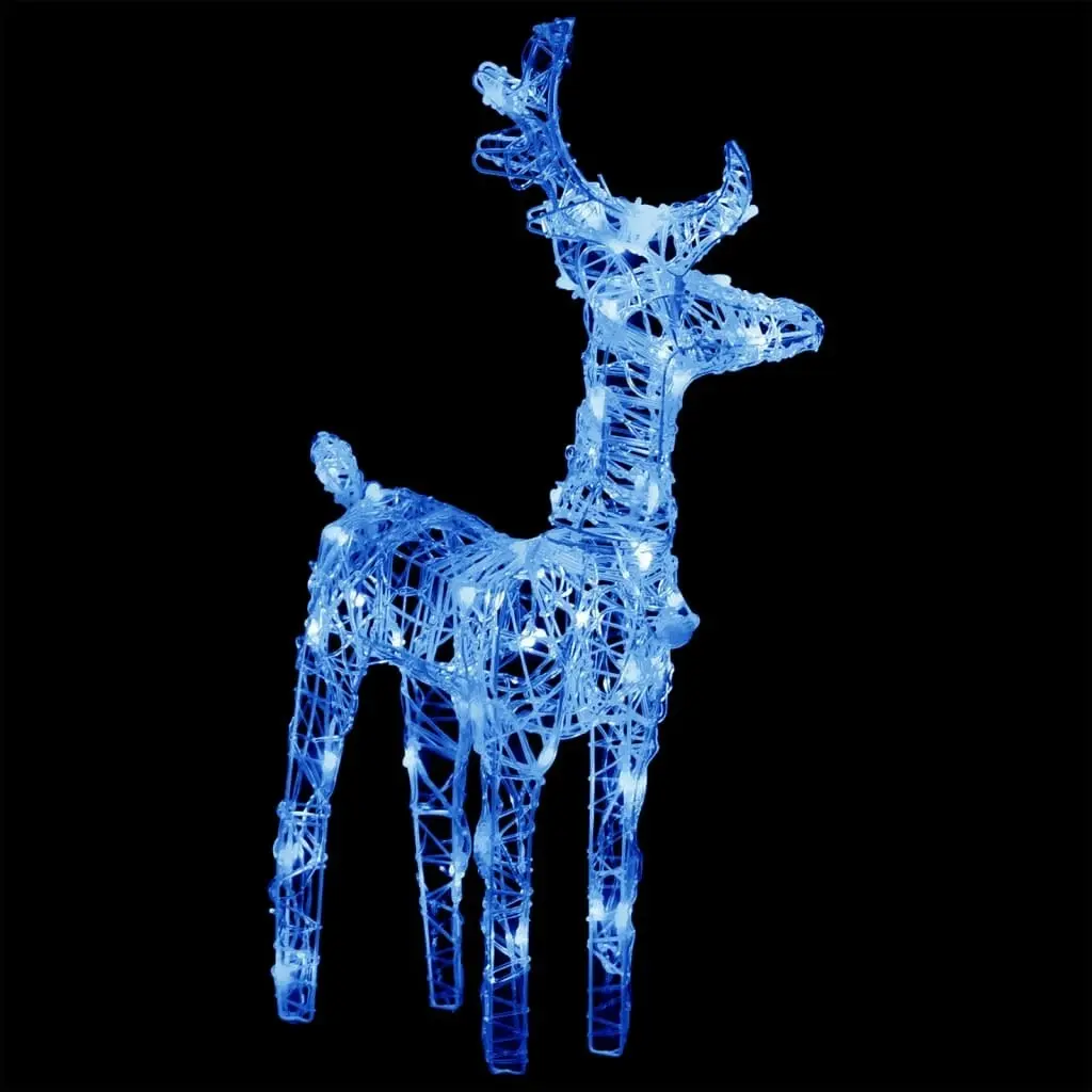 Christmas Reindeers 2 pcs Blue 80 LEDs Acrylic 342680