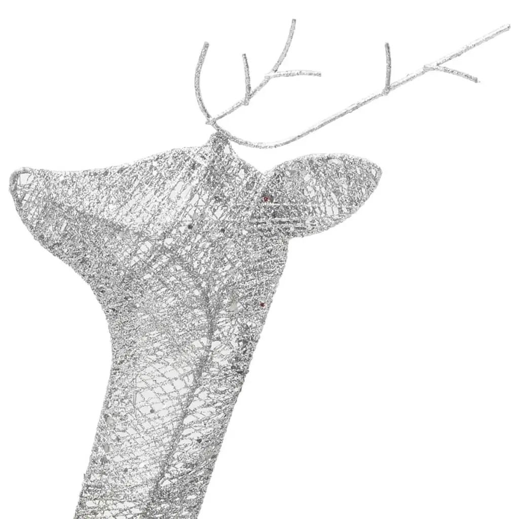 Christmas Reindeer Family 270x7x90 cm Silver Cold White Mesh 342677