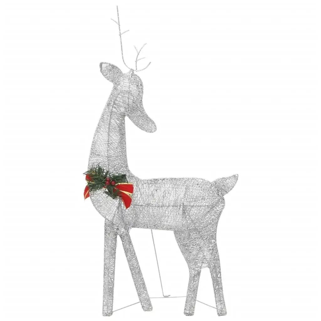 Christmas Reindeer Family 270x7x90 cm Silver Cold White Mesh 342677