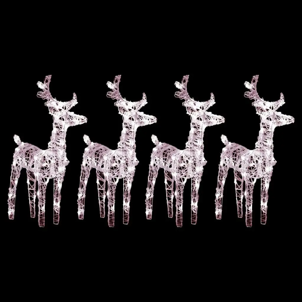 Christmas Reindeers 4 pcs Warm White 160 LEDs Acrylic 3154252