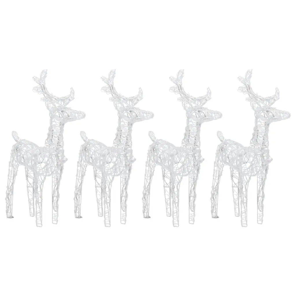 Christmas Reindeers 4 pcs Warm White 160 LEDs Acrylic 3154252