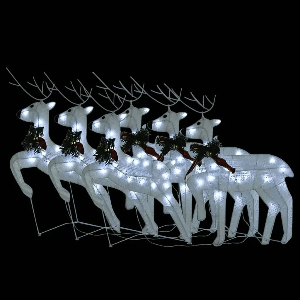 Christmas Reindeers 6 pcs White 120 LEDs 3154271