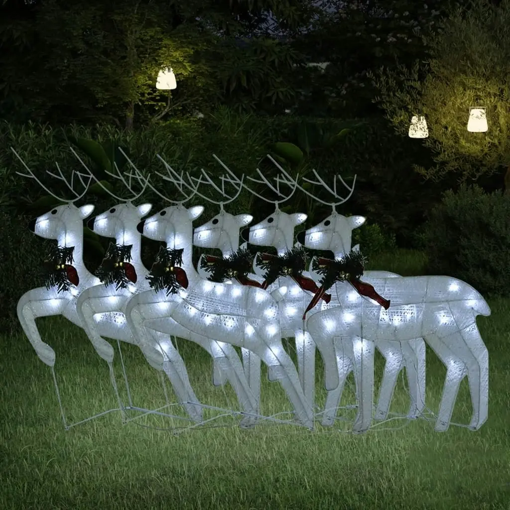 Christmas Reindeers 6 pcs White 120 LEDs 3154271