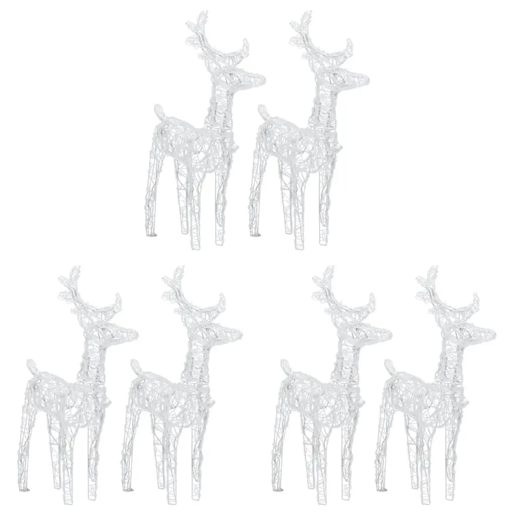 Christmas Reindeers 6 pcs Cold White 240 LEDs Acrylic 3154256