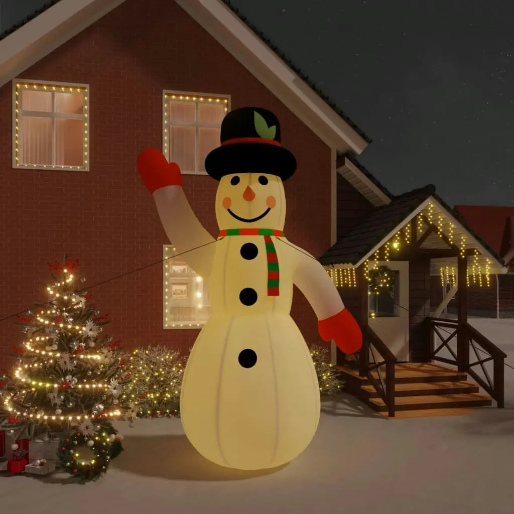 Christmas Inflatable Snowman with LEDs 455 cm 345279