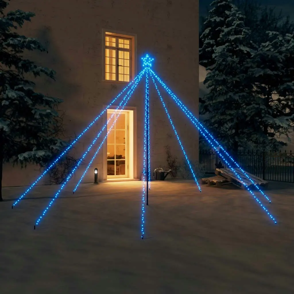 Christmas Tree Lights Indoor Outdoor 576 LEDs Blue 3.6 m 328744