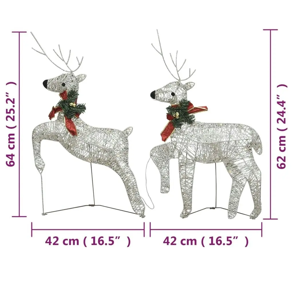 Christmas Reindeers 6 pcs Gold 120 LEDs 3154265