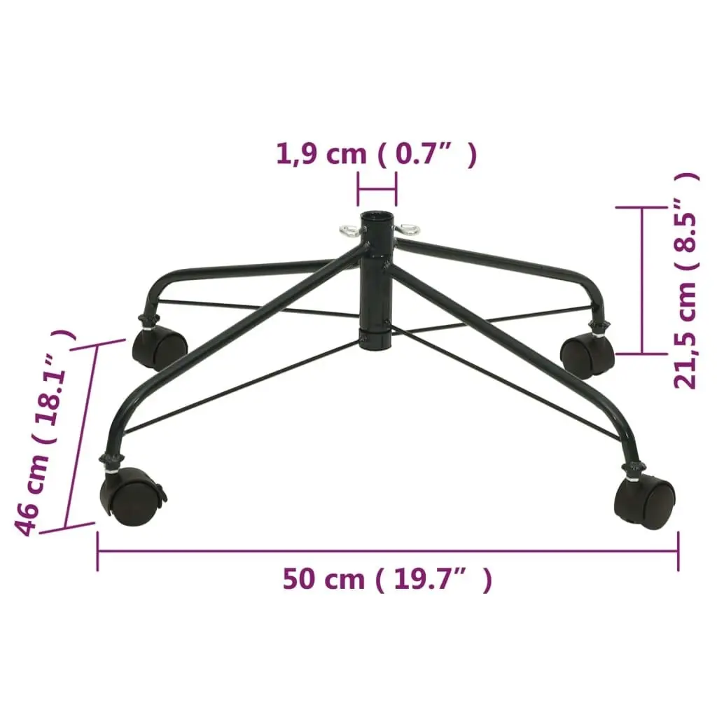 Christmas Tree Stand with Wheels 50x46x21.5 cm 347643